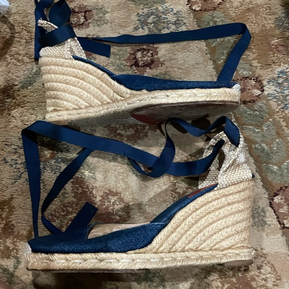 Christian Louboutin Canvas Wedges - Picture 4 of 10